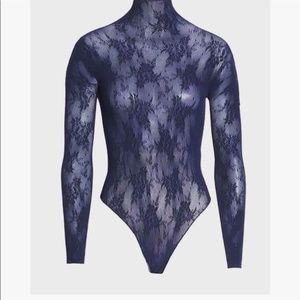 Halogen see through thong bodysuit